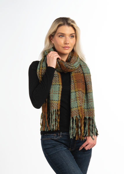 Plaid Wood Scarf