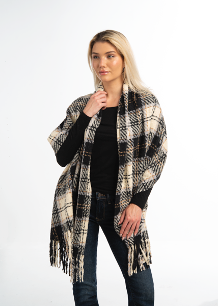 Plaid Wood Scarf