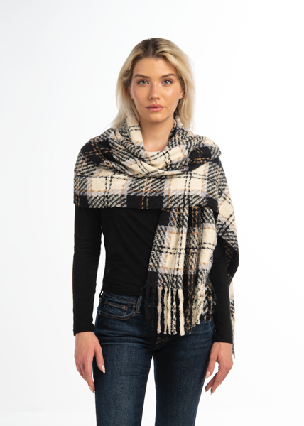 Plaid Wood Scarf