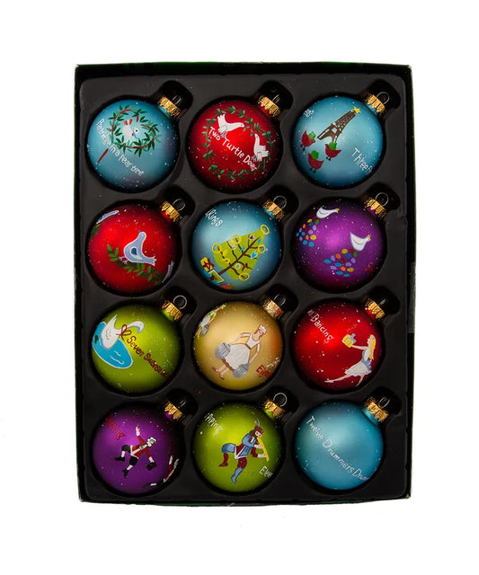 12 Days of Christmas Ball Ornament Set