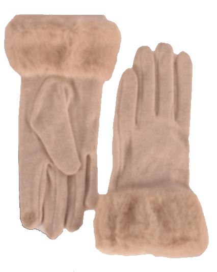 Gloves with Fur Trim