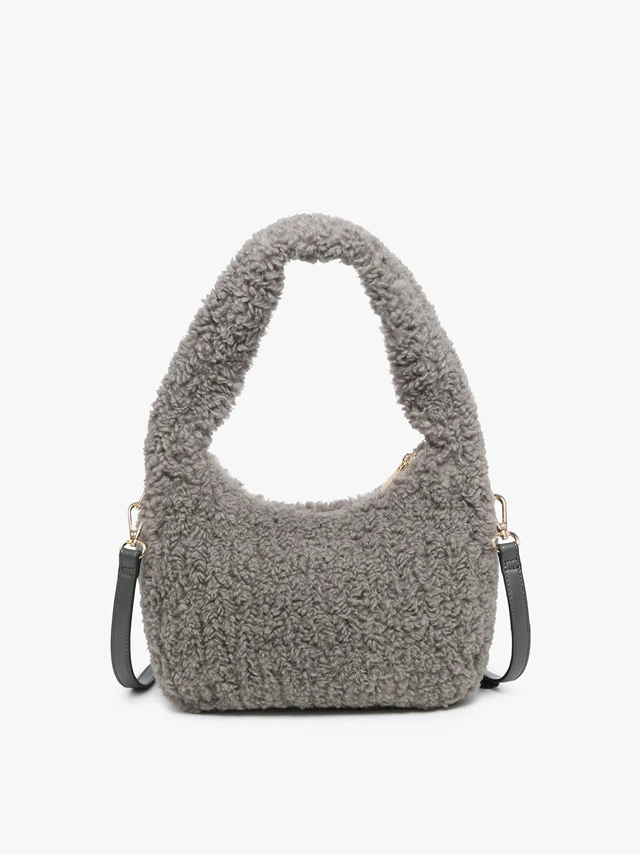 Gabrielle Vegan Sherpa Shoulder Bag - Assorted Colors