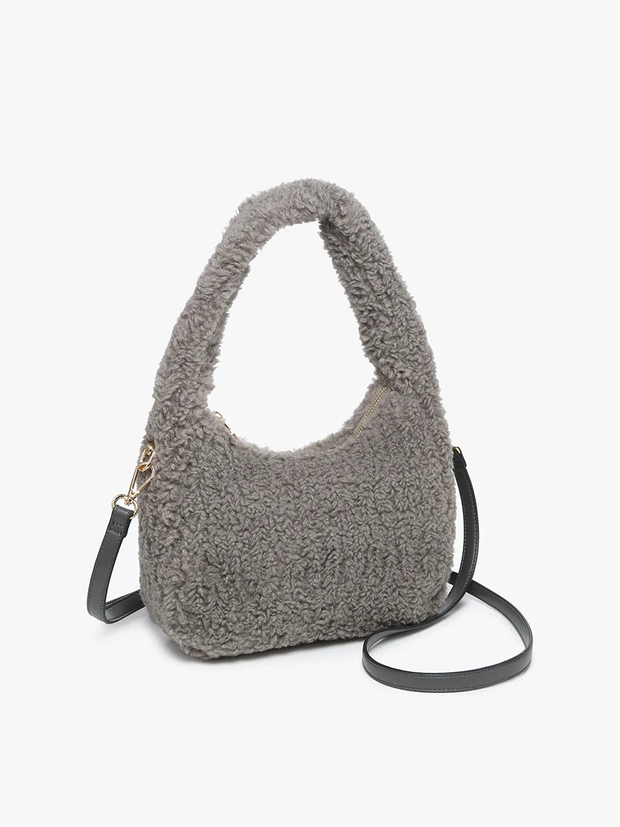 Gabrielle Vegan Sherpa Shoulder Bag - Assorted Colors