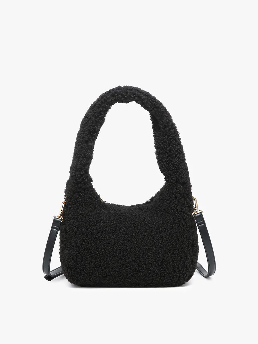Gabrielle Vegan Sherpa Shoulder Bag - Assorted Colors