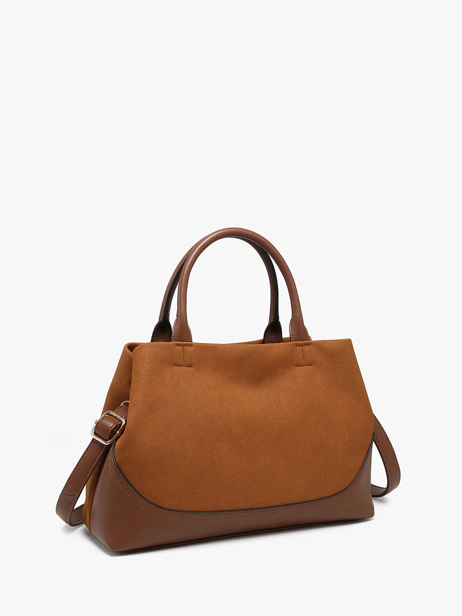Ximena Vegan Suede Satchel