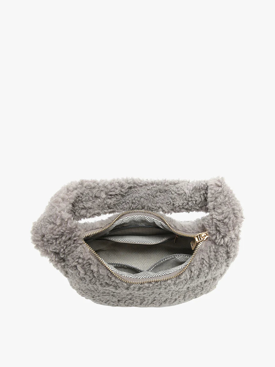 Gabrielle Vegan Sherpa Shoulder Bag - Assorted Colors