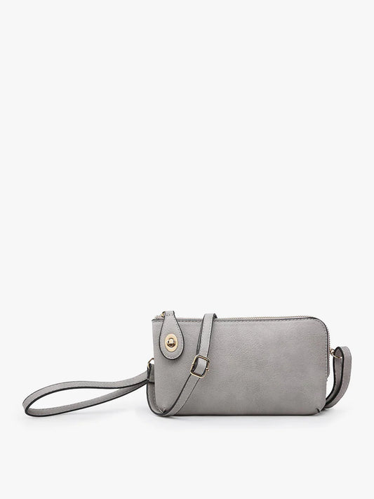 Kendall Crossbody Purse - Lizard Grey