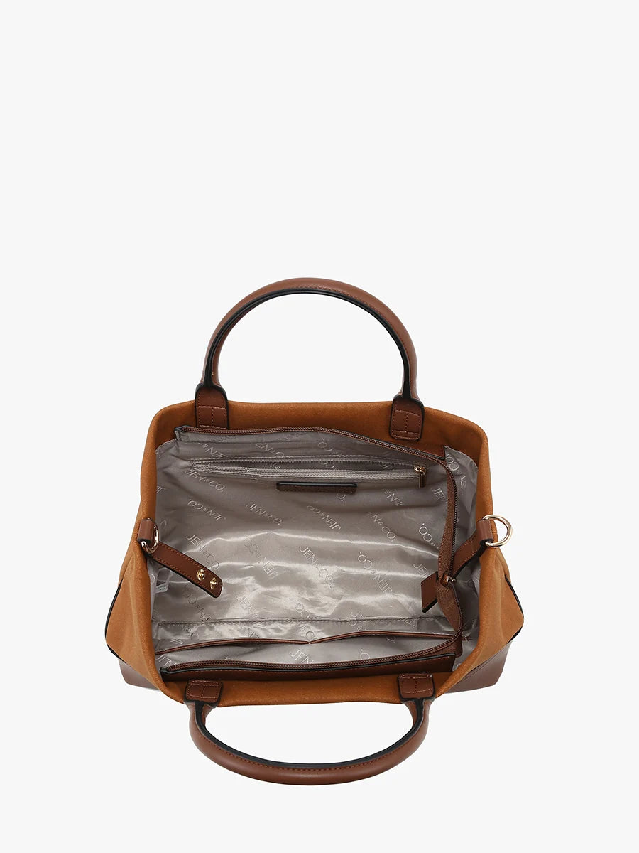 Ximena Vegan Suede Satchel
