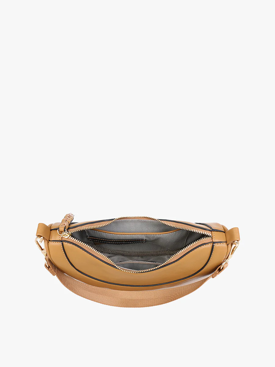 Monica Half-Moon Crossbody Purse - Pink