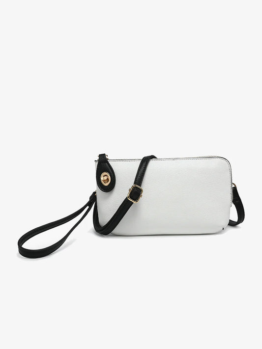 Kendall Crossbody Purse - Black/White