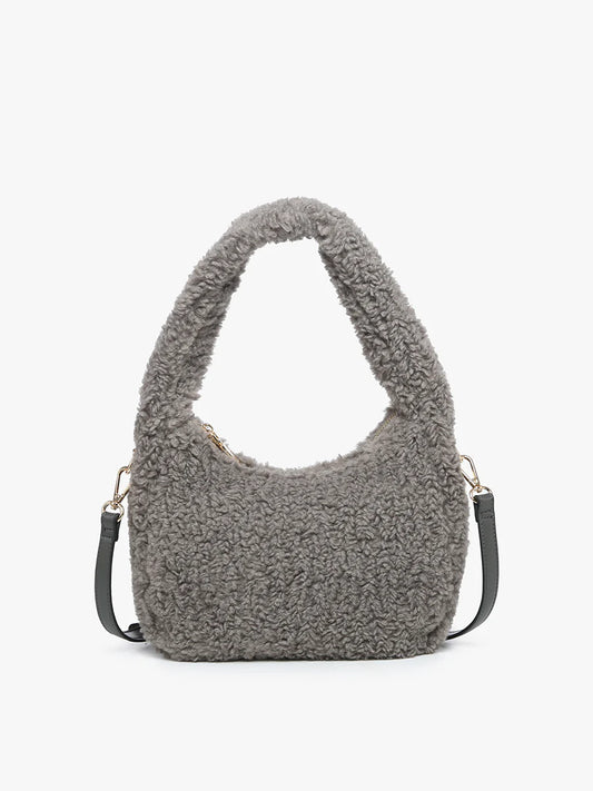 Gabrielle Vegan Sherpa Shoulder Bag - Assorted Colors