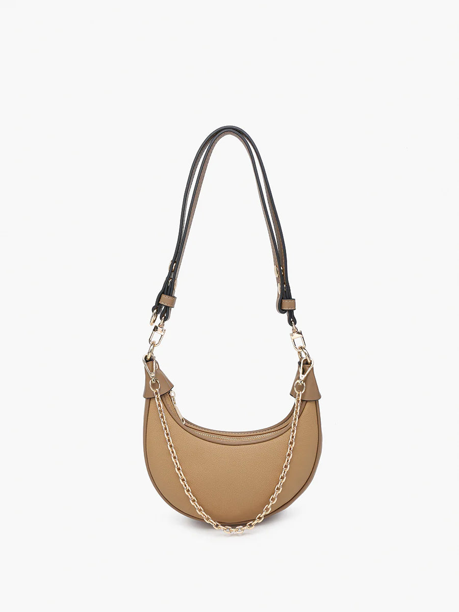 Zora Half-Moon Shoulder Bag - Tan