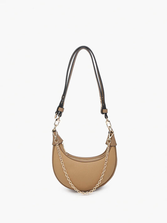 Zora Half-Moon Shoulder Bag - Tan