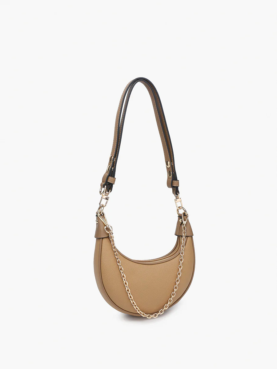 Zora Half-Moon Shoulder Bag - Tan