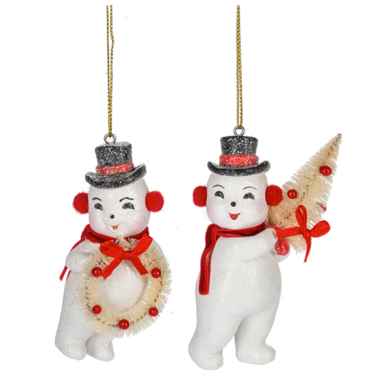Vintage Snowman Ornament