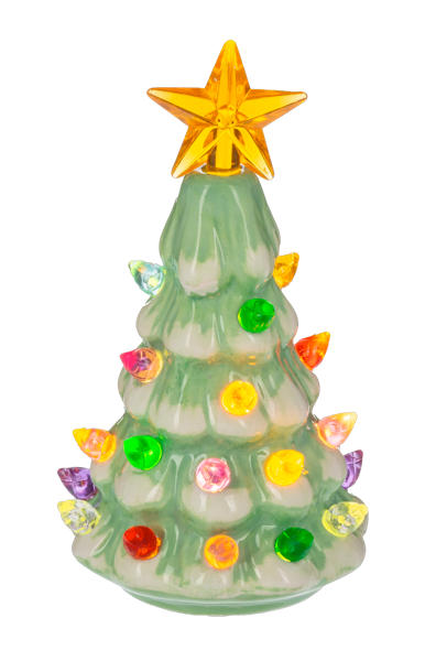 LED Light Up Retro Ceramic Trees