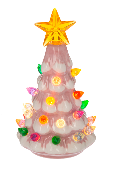 LED Light Up Retro Ceramic Trees