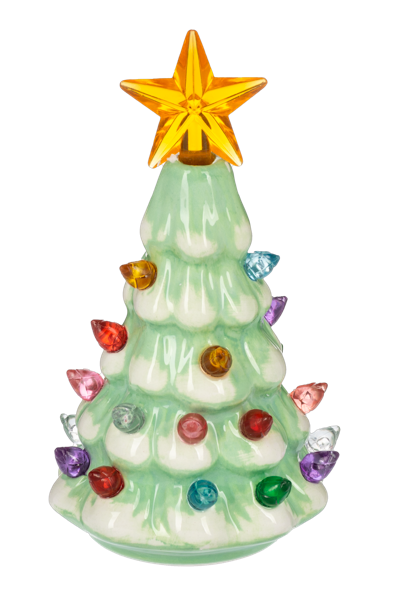 LED Light Up Retro Ceramic Trees