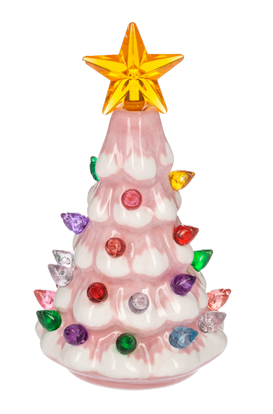 LED Light Up Retro Ceramic Trees