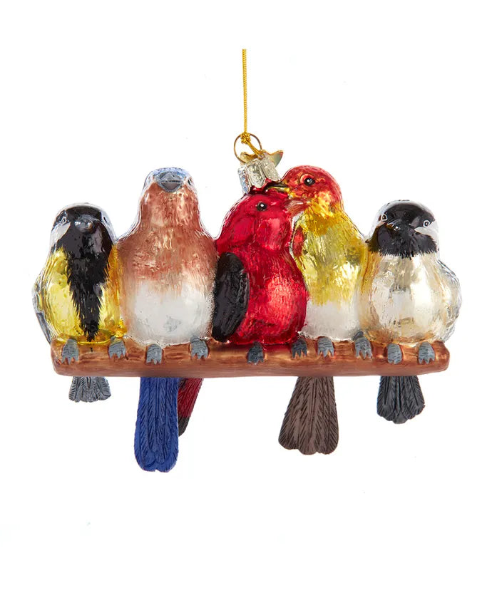 Glass Songbirds Ornament