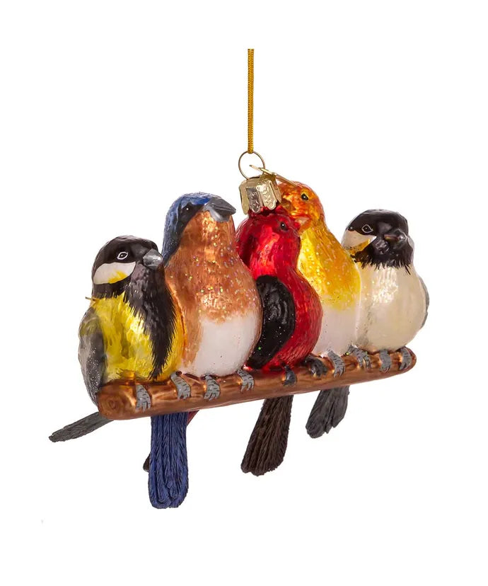 Glass Songbirds Ornament