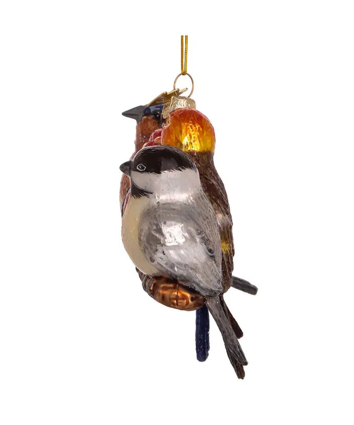 Glass Songbirds Ornament
