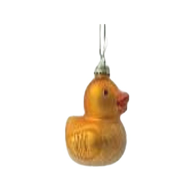 Rubber Duck Glass Ornament