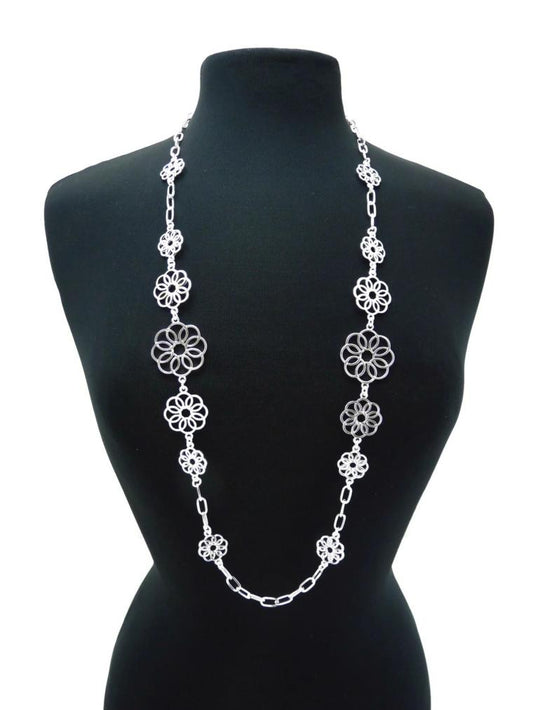 Silver Flower Necklace