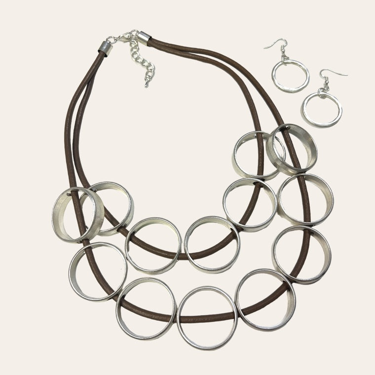 Silver Circles with Earrings