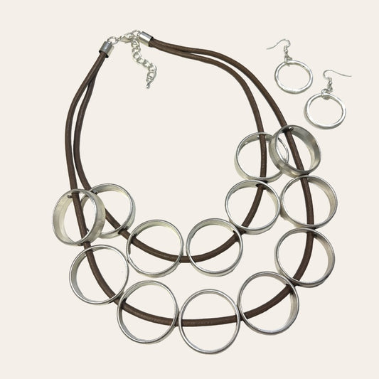 Silver Circles with Earrings