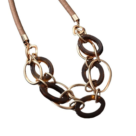 Gold/Tortoise Shell Necklace