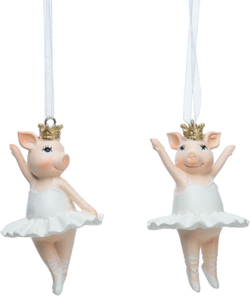 Pig Ballerina Ornaments