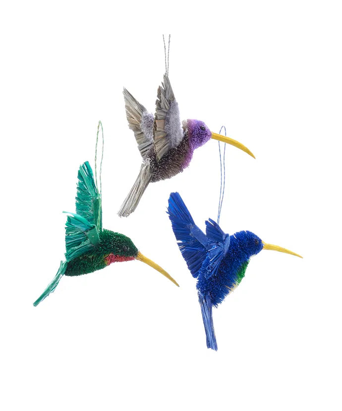 Buri Hummingbird Ornaments - assorted