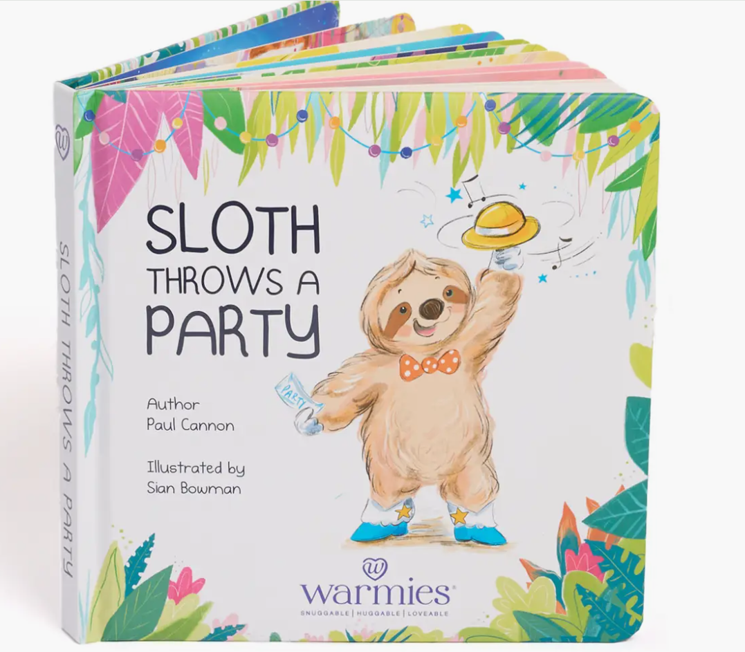 Warmies "Sloth Throws a Party" Board Book