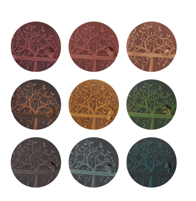6" Leather Journal Embossed Tree