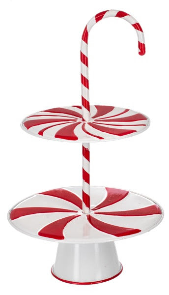 Candy Cane 2 tier Stand